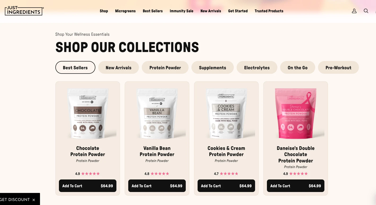 E-Commerce Optimization for Just Ingredients: High-performance storefront and technical infrastructure for a rapidly scaling wellness brand, focusing on speed and conversion.