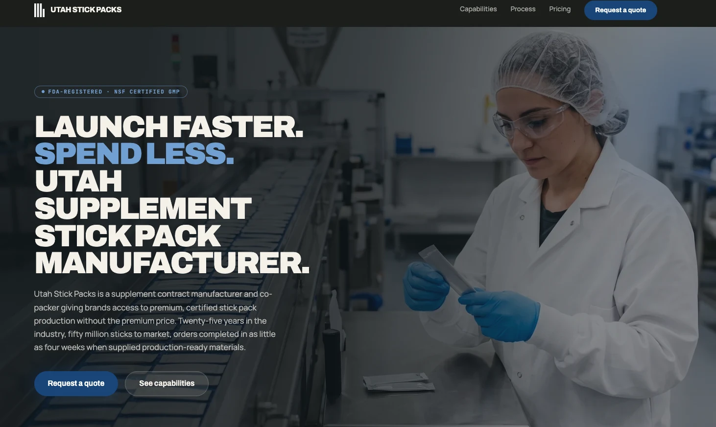Launch-Ready Growth System for Utah Stick Packs: A cohesive brand and conversion-focused website supported by AI marketing automations for a growing supplement manufacturer.